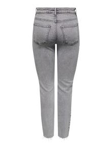 ONLY Kõrge vöökohaga lõige Kõrge vöökoht Teksad -Light Grey Denim - 15336873