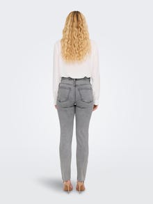 ONLY Kõrge vöökohaga lõige Kõrge vöökoht Teksad -Light Grey Denim - 15336873