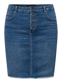 ONLY Mid waist Midi skirt -Medium Blue Denim - 15336947