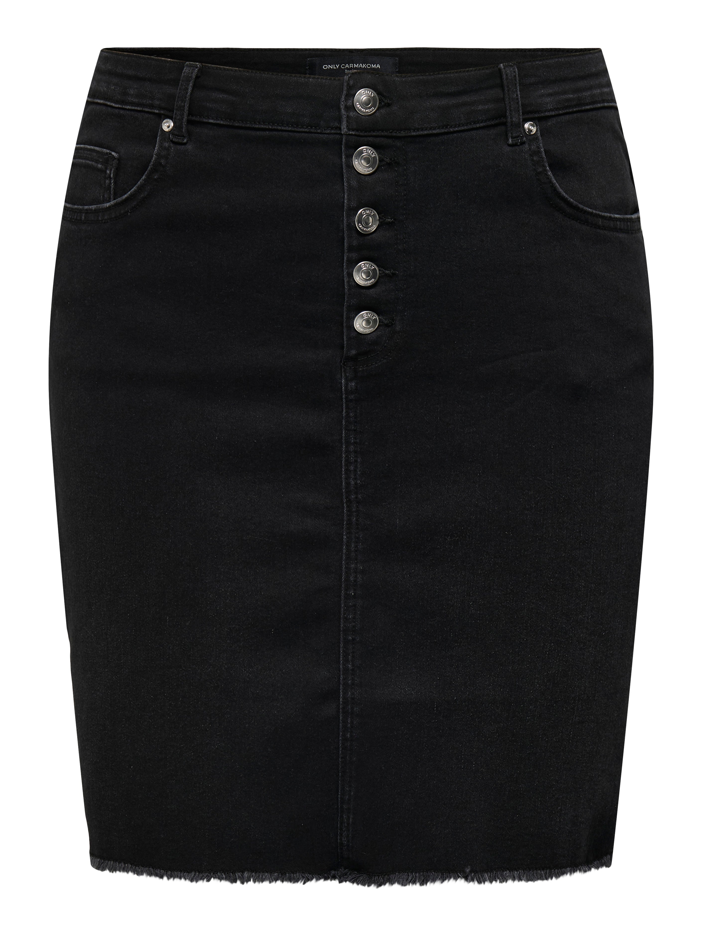 Thumbnail - Carhush Denim Jeansrock Midirock