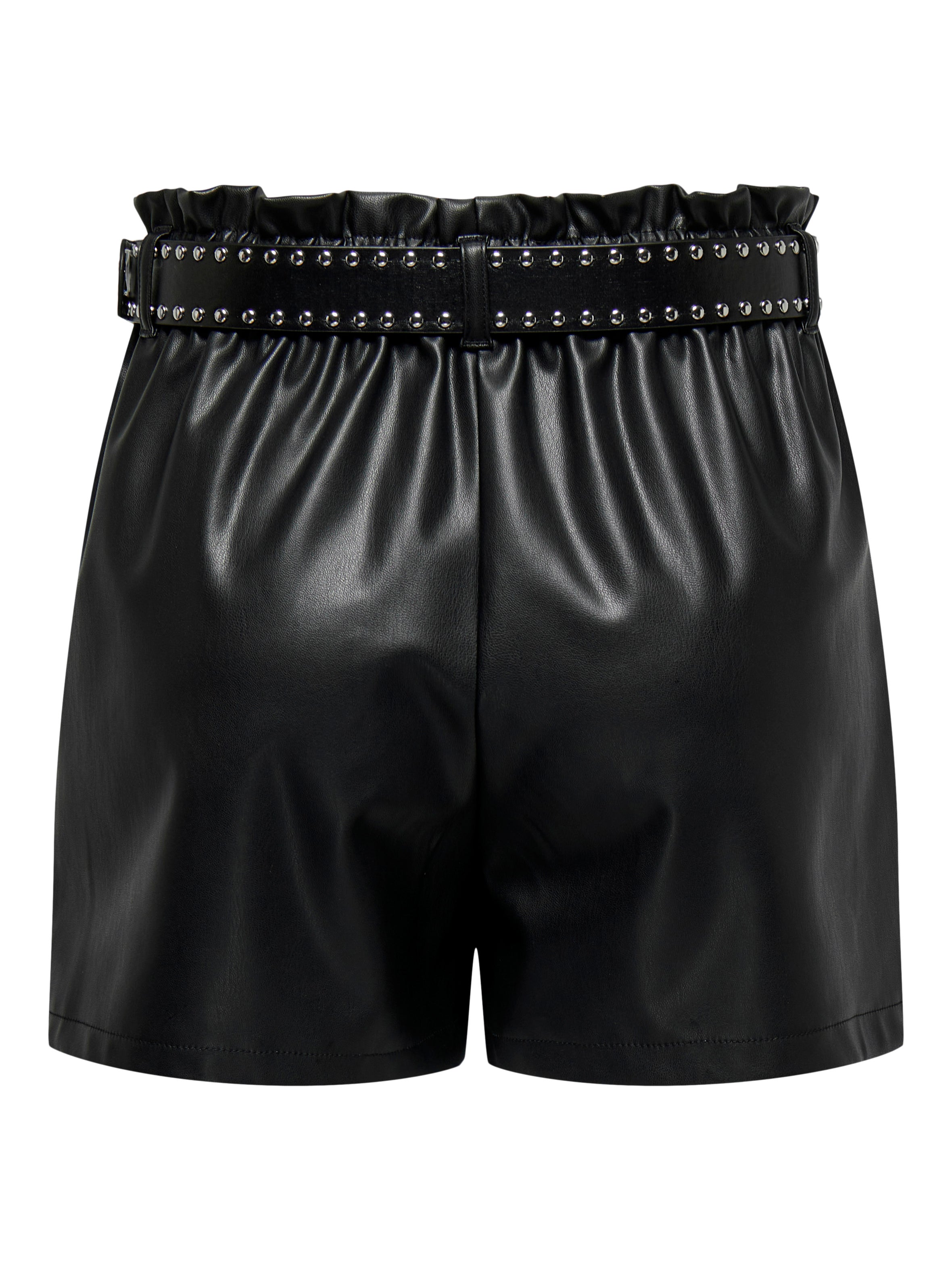 Thumbnail - Jdymaya Hohe Taille Normal Geschnitten Kunstledershorts