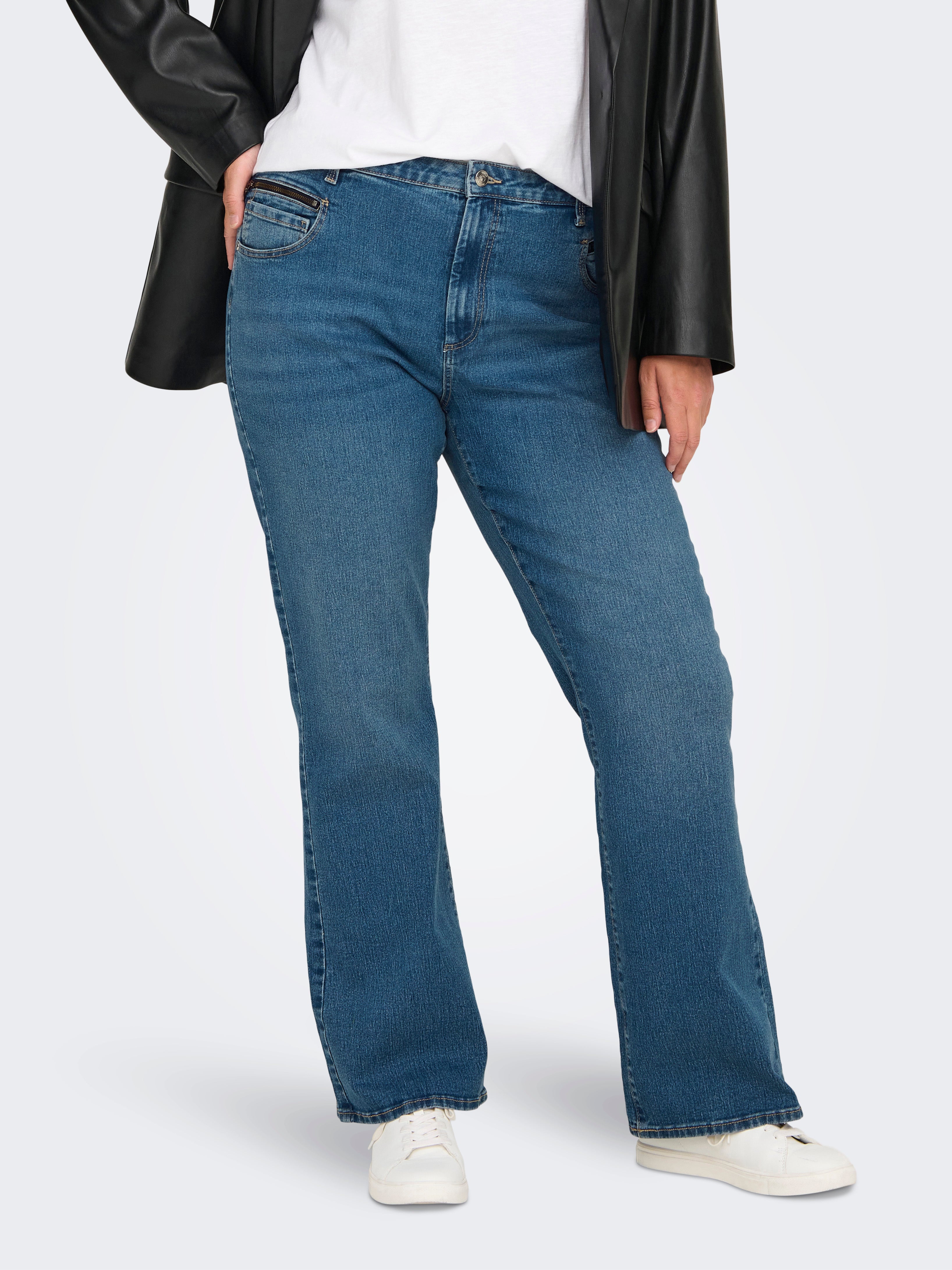 Carsandra Hohe Taille Ausgestellt Jeans