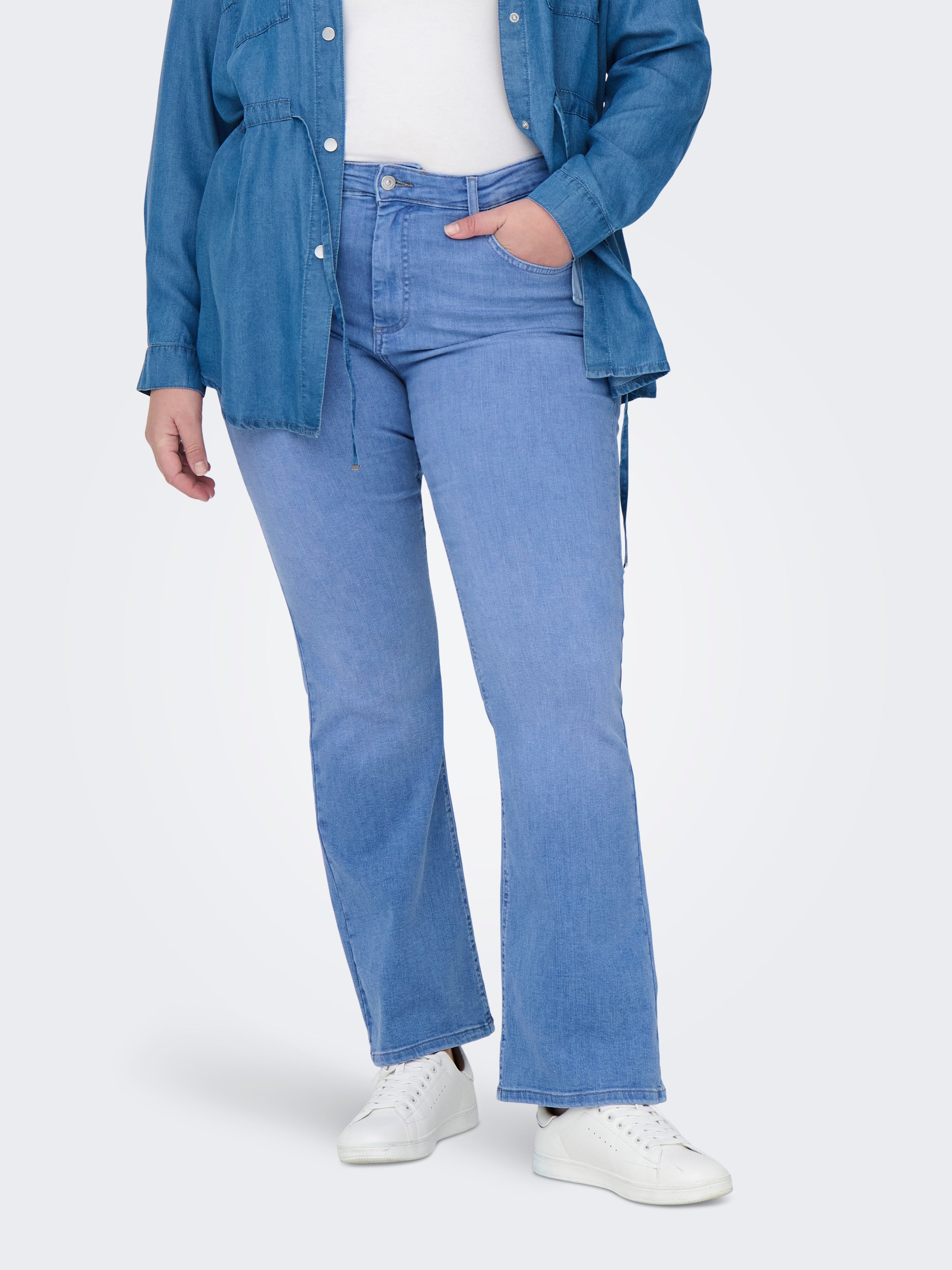Thumbnail - Carwilly Hohe Taille Ausgestellt Jeans