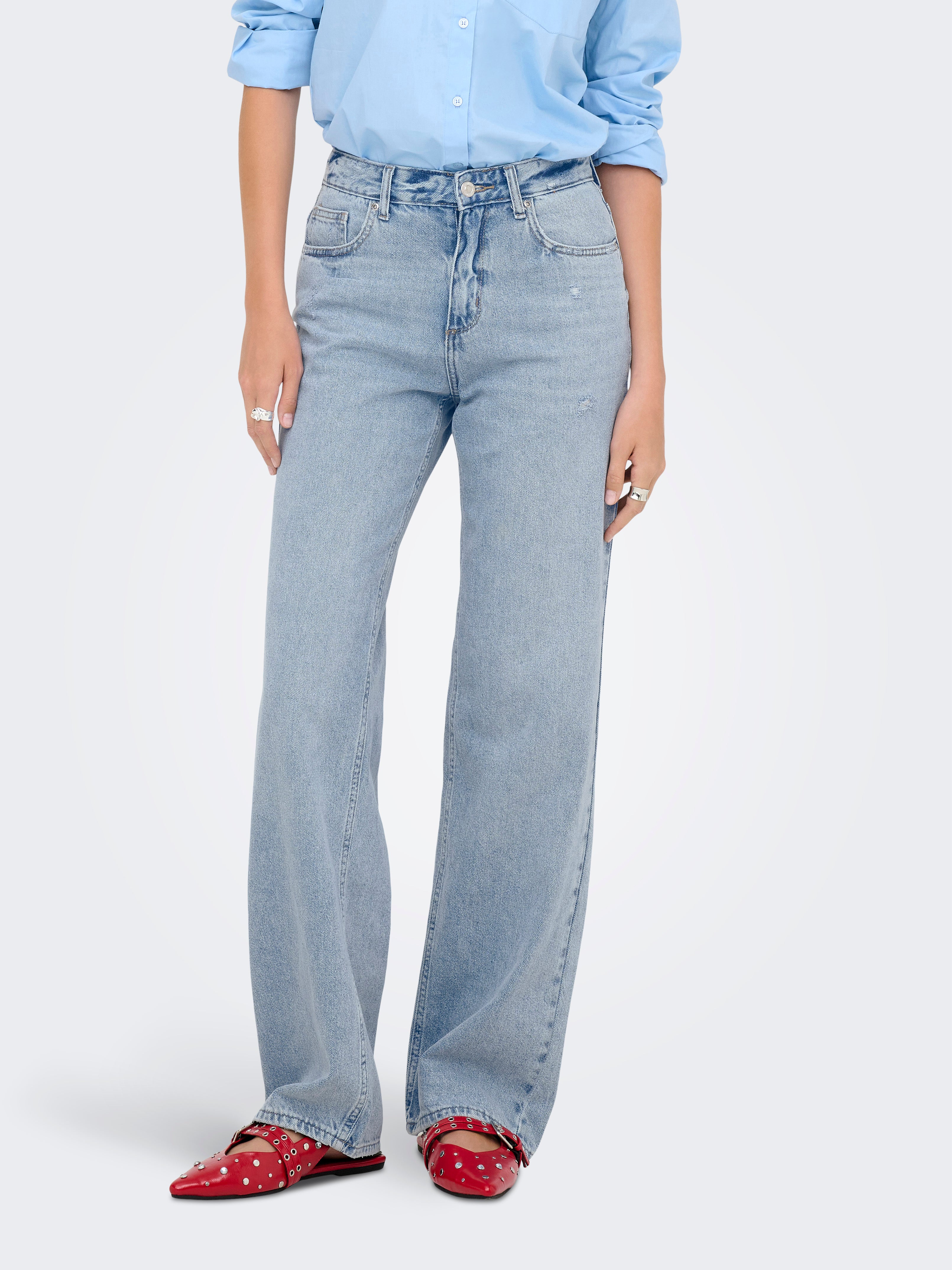 Onlella Mittlere Taille Gerade Geschnitten Jeans
