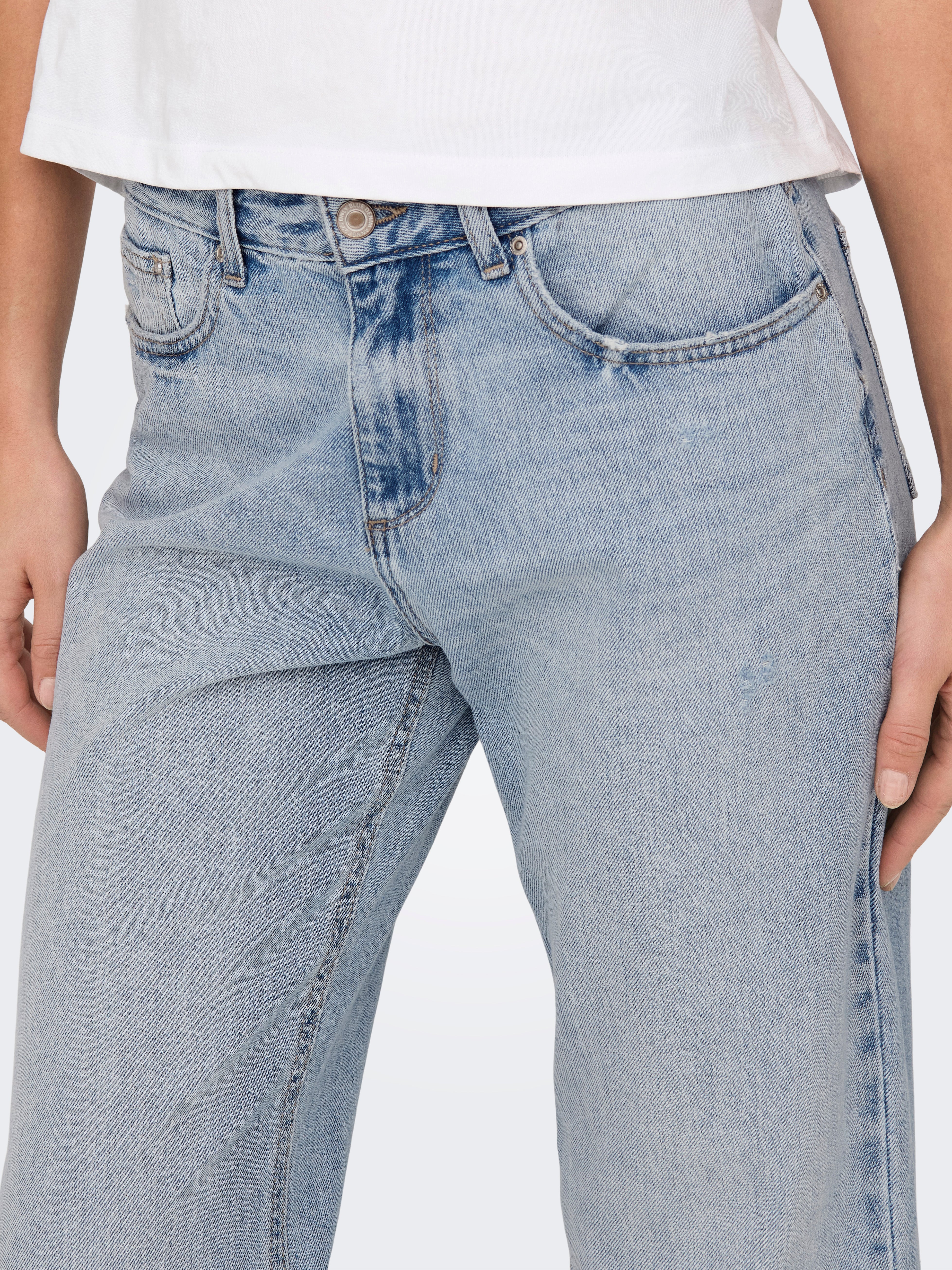 Thumbnail - Onlella Mittlere Taille Gerade Geschnitten Jeans