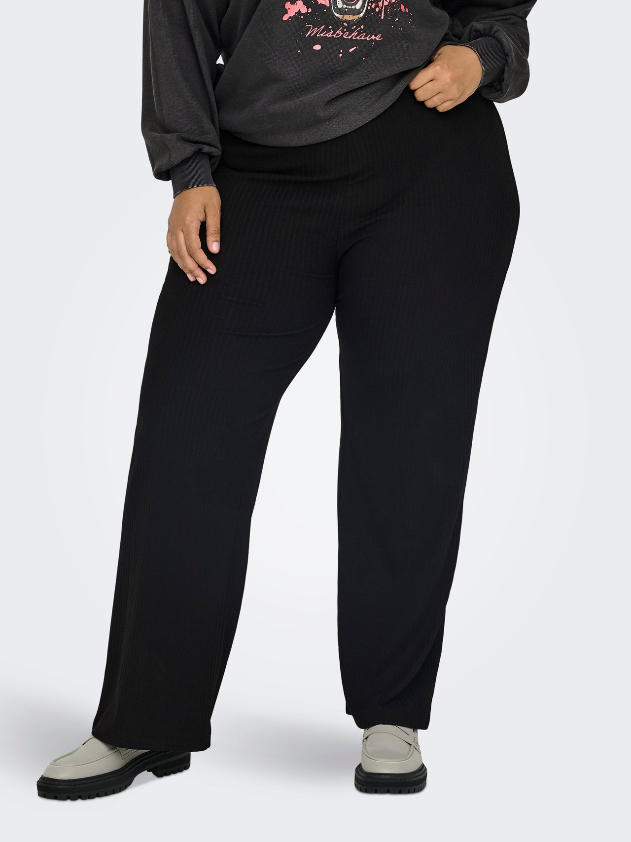 ONLY Regular Fit Curve Trousers -Black - 15337327