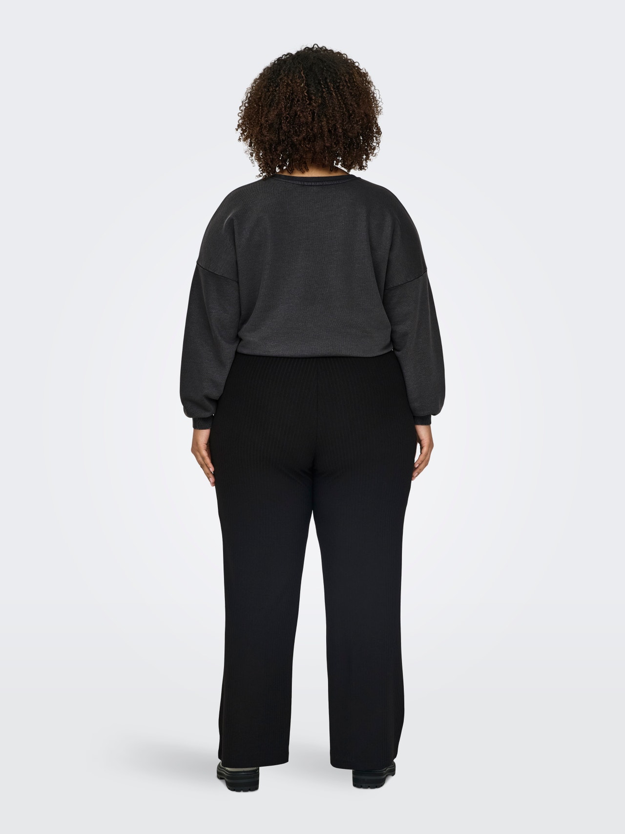 ONLY Curvy wide leg trousers -Black - 15337327