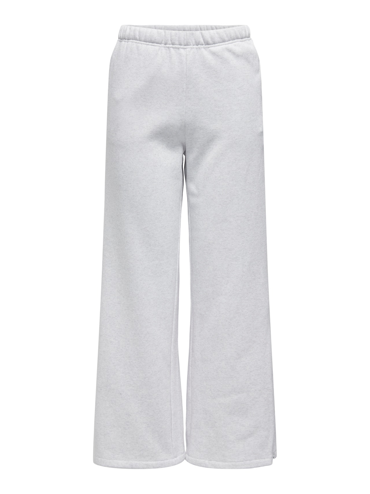 ONLY Široka noga stane Srednji struk Hlače -Light Grey Melange - 15337406