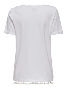 ONLY T-shirts Regular Fit Col rond -Cloud Dancer - 15337710