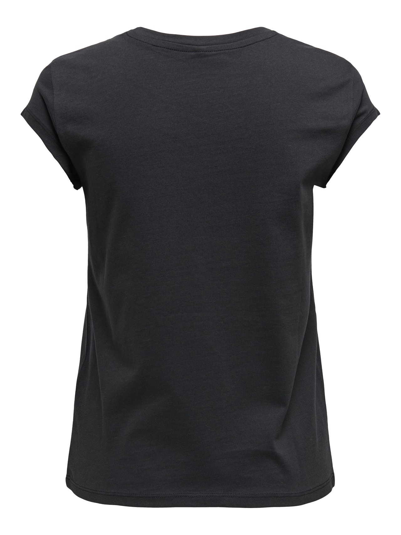ONLY Camisetas Corte regular Cuello redondo Hombros caídos -Black - 15337720