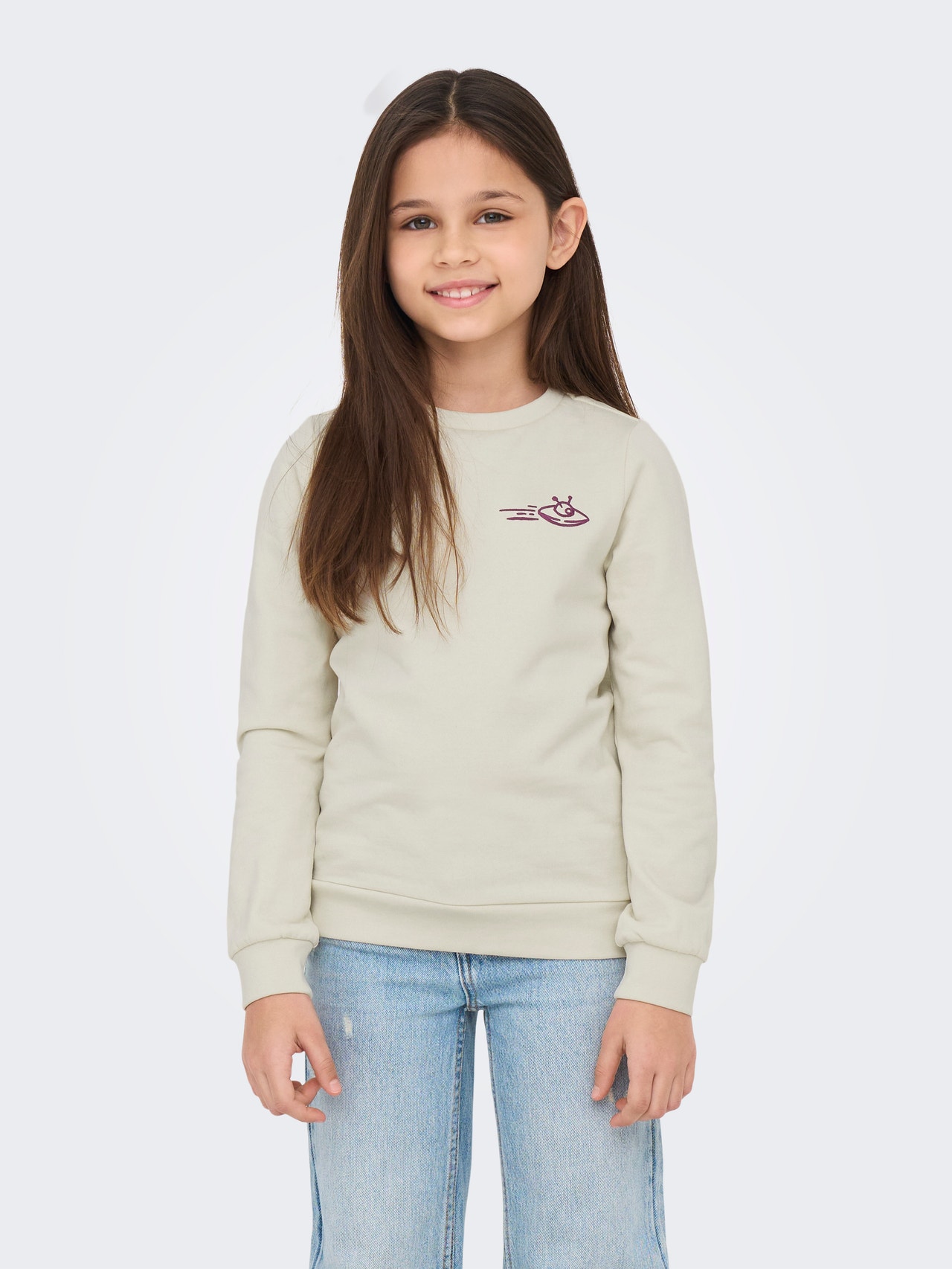 ONLY KOGROMANI Sweatshirt -Birch - 15337804