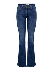 ONLY Alt laienev lõige Keskmine vöökoht Teksad -Dark Blue Denim - 15337824