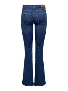 ONLY Alt laienev lõige Keskmine vöökoht Teksad -Dark Blue Denim - 15337824