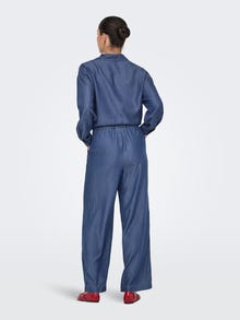 ONLY ONLCHARIS Straight fit Bukser -Dark Blue Denim - 15337938