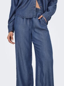 ONLY ONLCHARIS Straight fit Bukser -Dark Blue Denim - 15337938