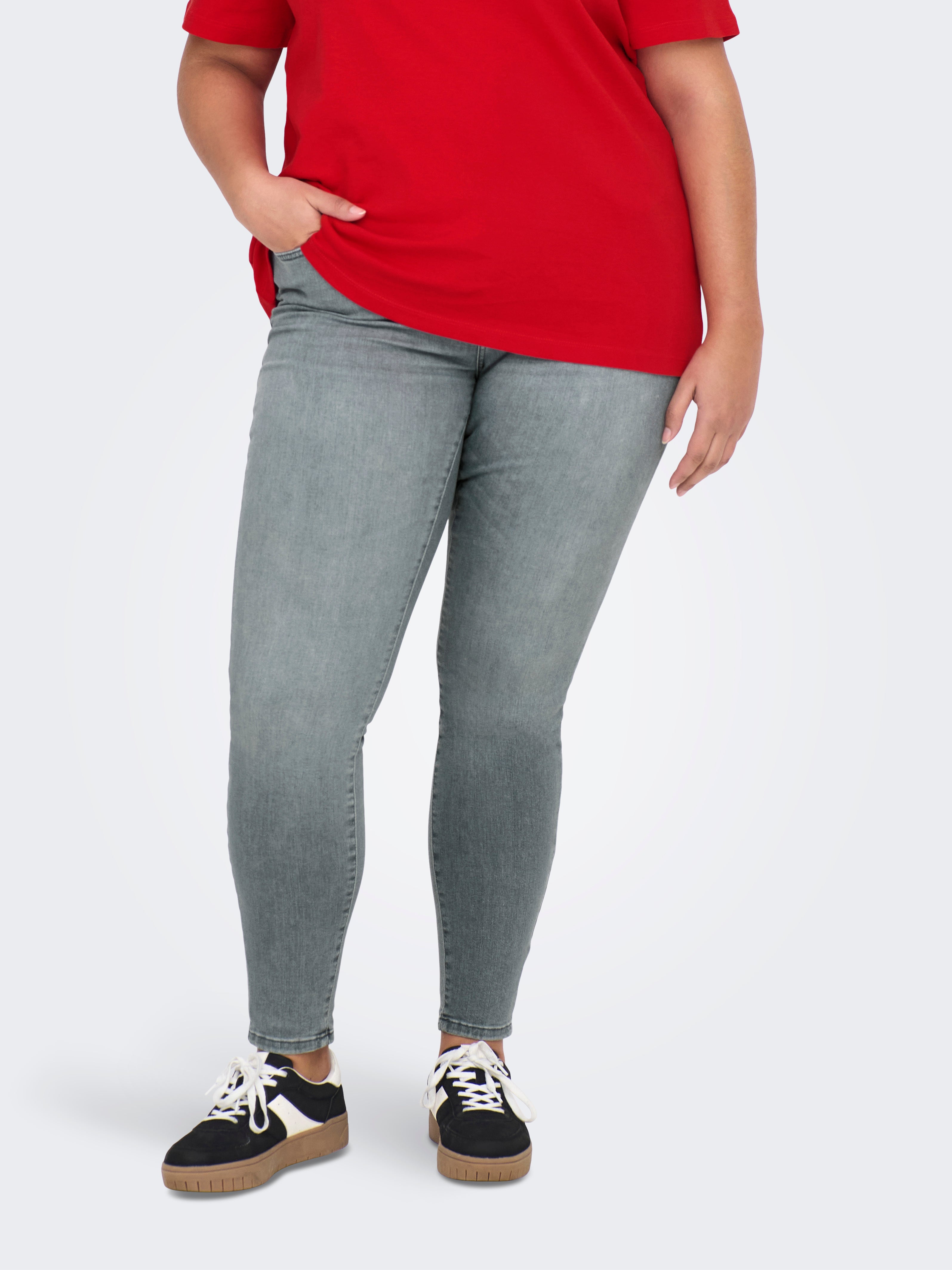 Thumbnail - Carwilly High Waist Reg Skinny Fit Jeans