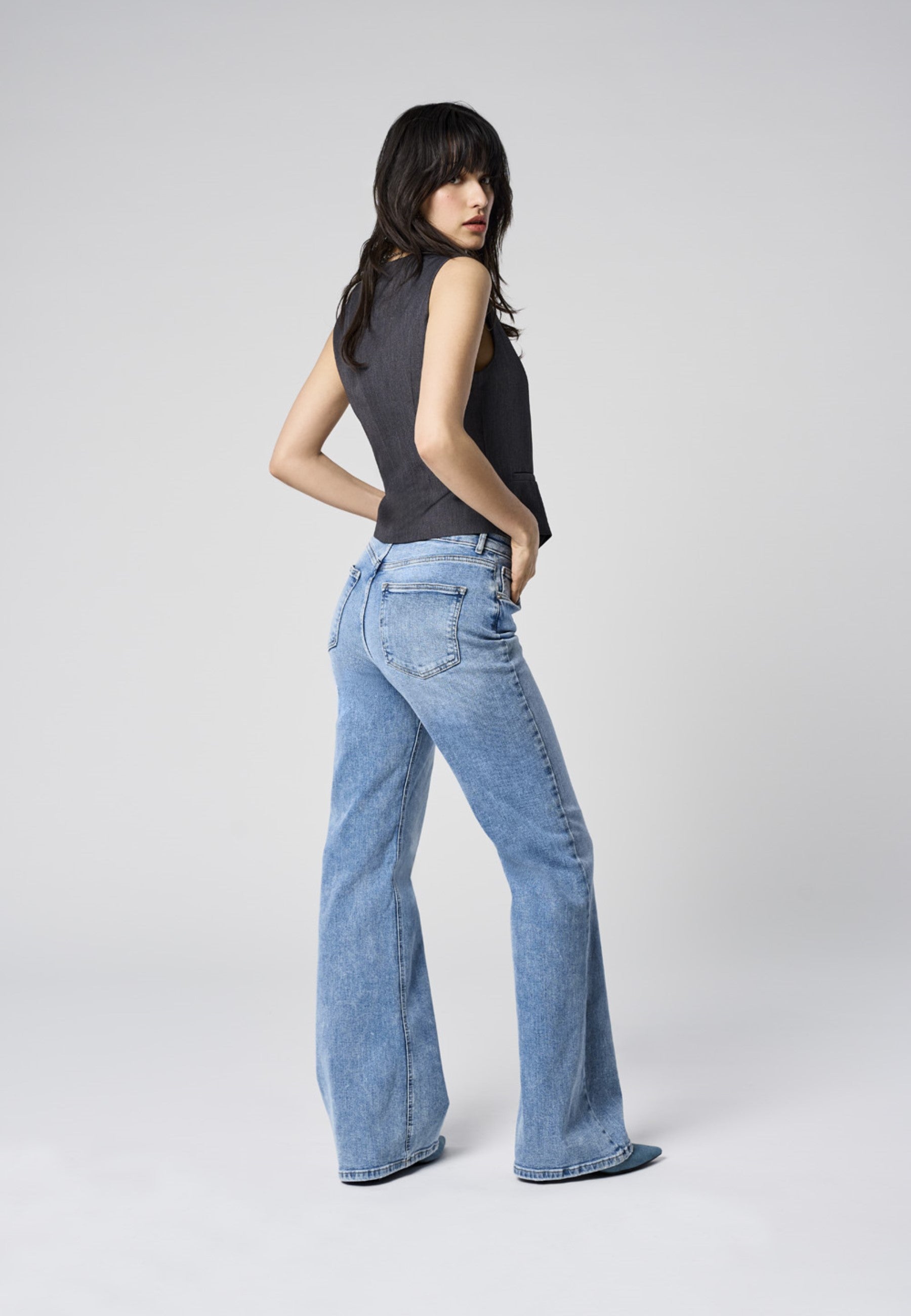 Onljuicy Hohe Taille Flared Jeans