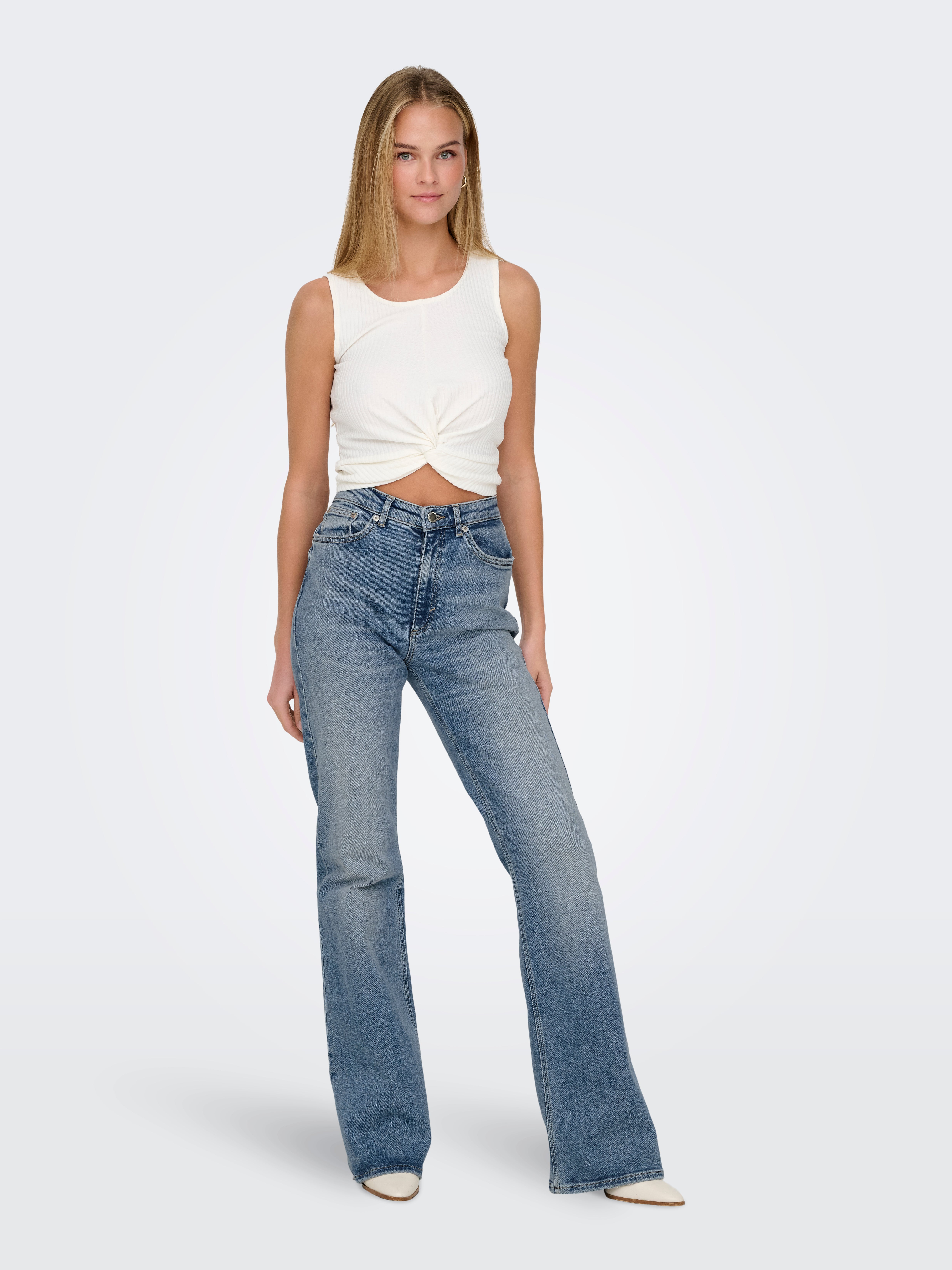 Thumbnail - Onljuicy Hohe Taille Ausgestellt Jeans