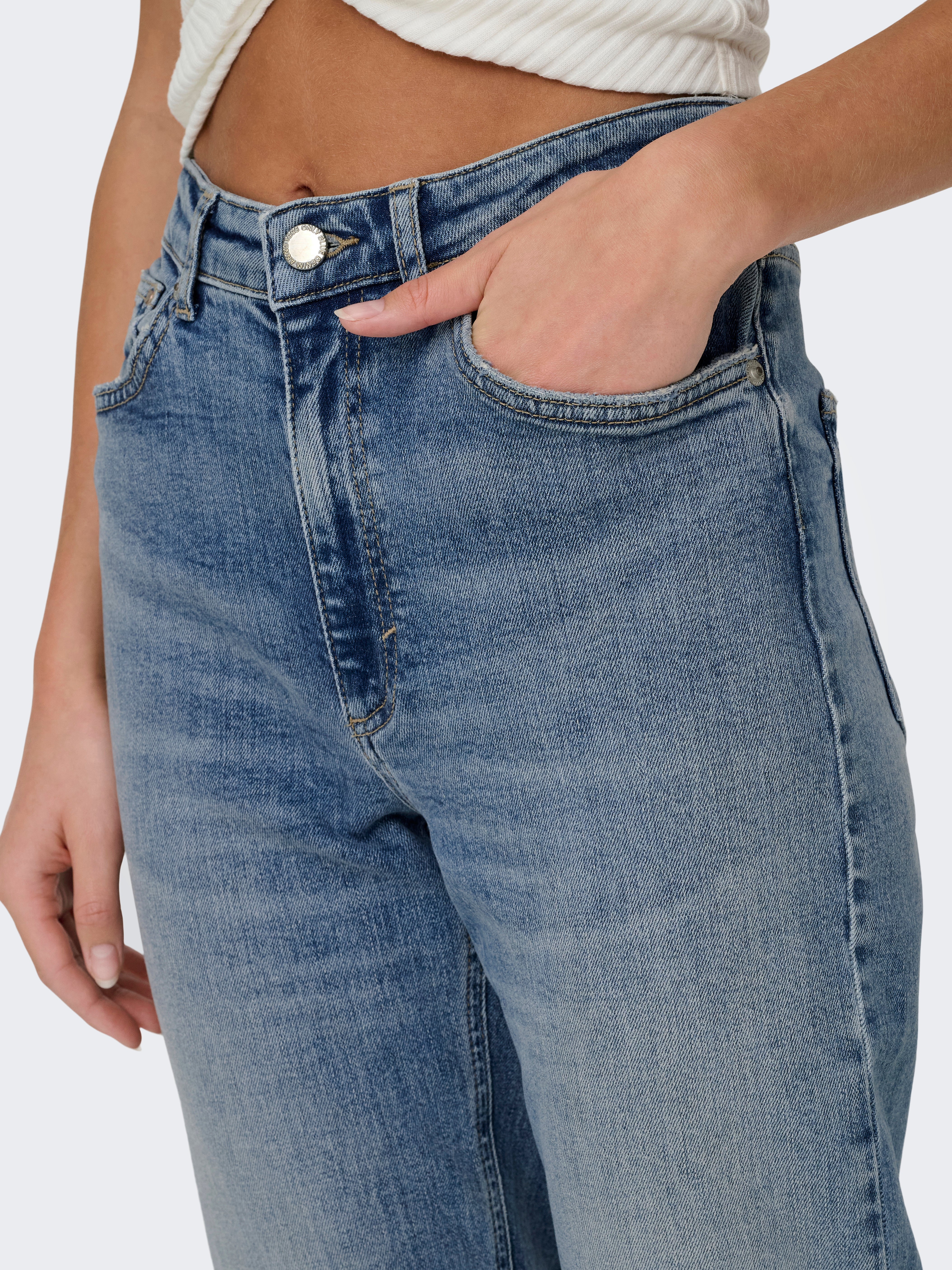 Thumbnail - Onljuicy Hohe Taille Ausgestellt Jeans