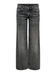 ONLY ONLJUICY Taille basse Wide Leg Fit Jeans -Dark Grey Denim - 15338012