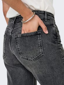 ONLY ONLJUICY Taille basse Wide Leg Fit Jeans -Dark Grey Denim - 15338012