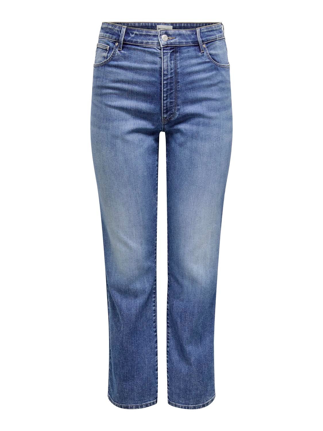 Thumbnail - Carwillow Hohe Taille Gerade Geschnitten Jeans