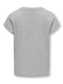 ONLY O-hals t-shirt -Light Grey Melange - 15338113