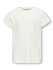 ONLY Krój regularny Okrągły dekolt T-shirt -Cloud Dancer - 15338113