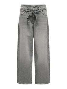 ONLY Kõrge vöökohaga alt lühenev lõige Keskmine vöökoht Teksad -Medium Grey Denim - 15338246