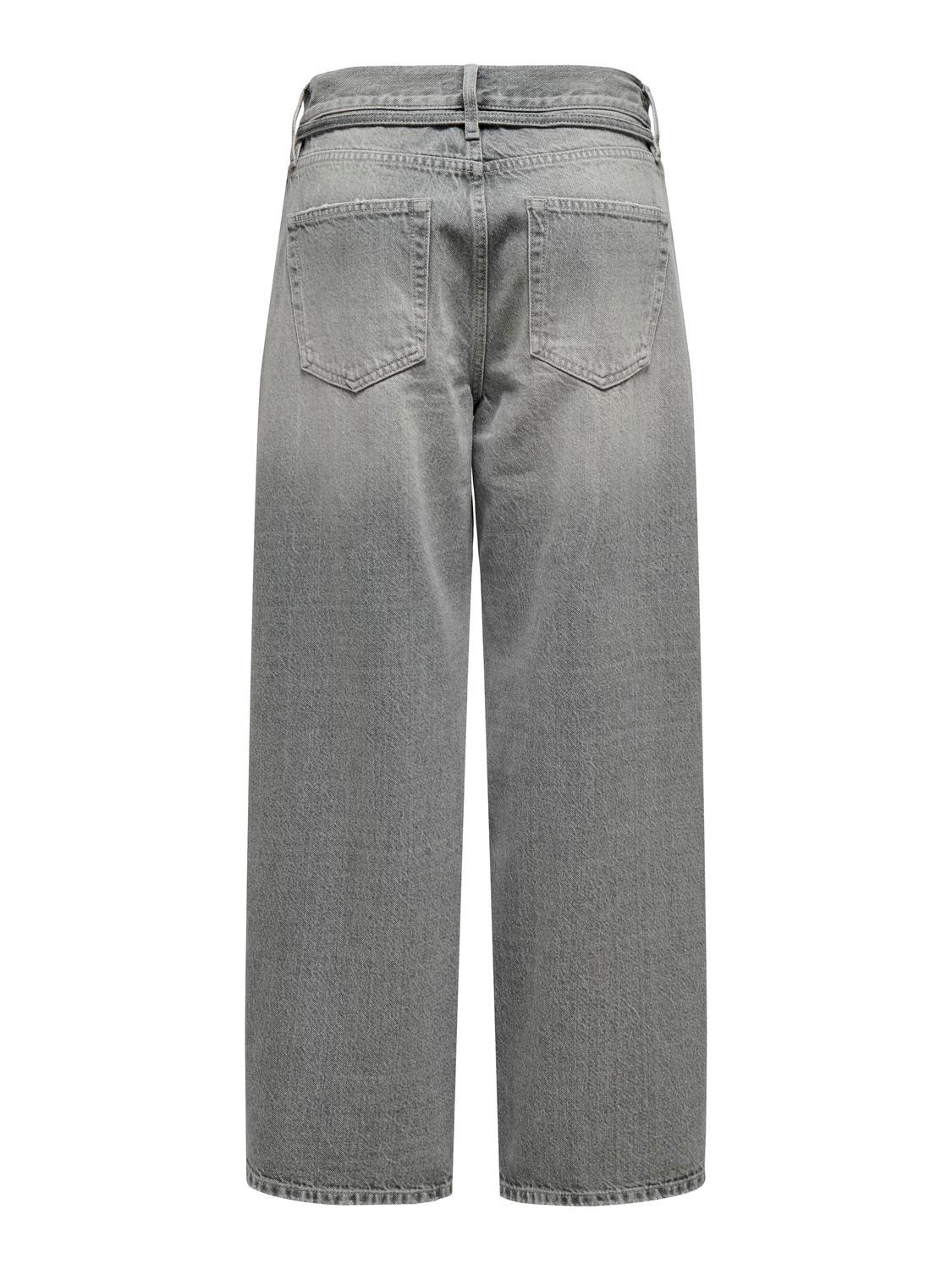 ONLY ONLGianna Mid Waist Straight Jeans -Medium Grey Denim - 15338246