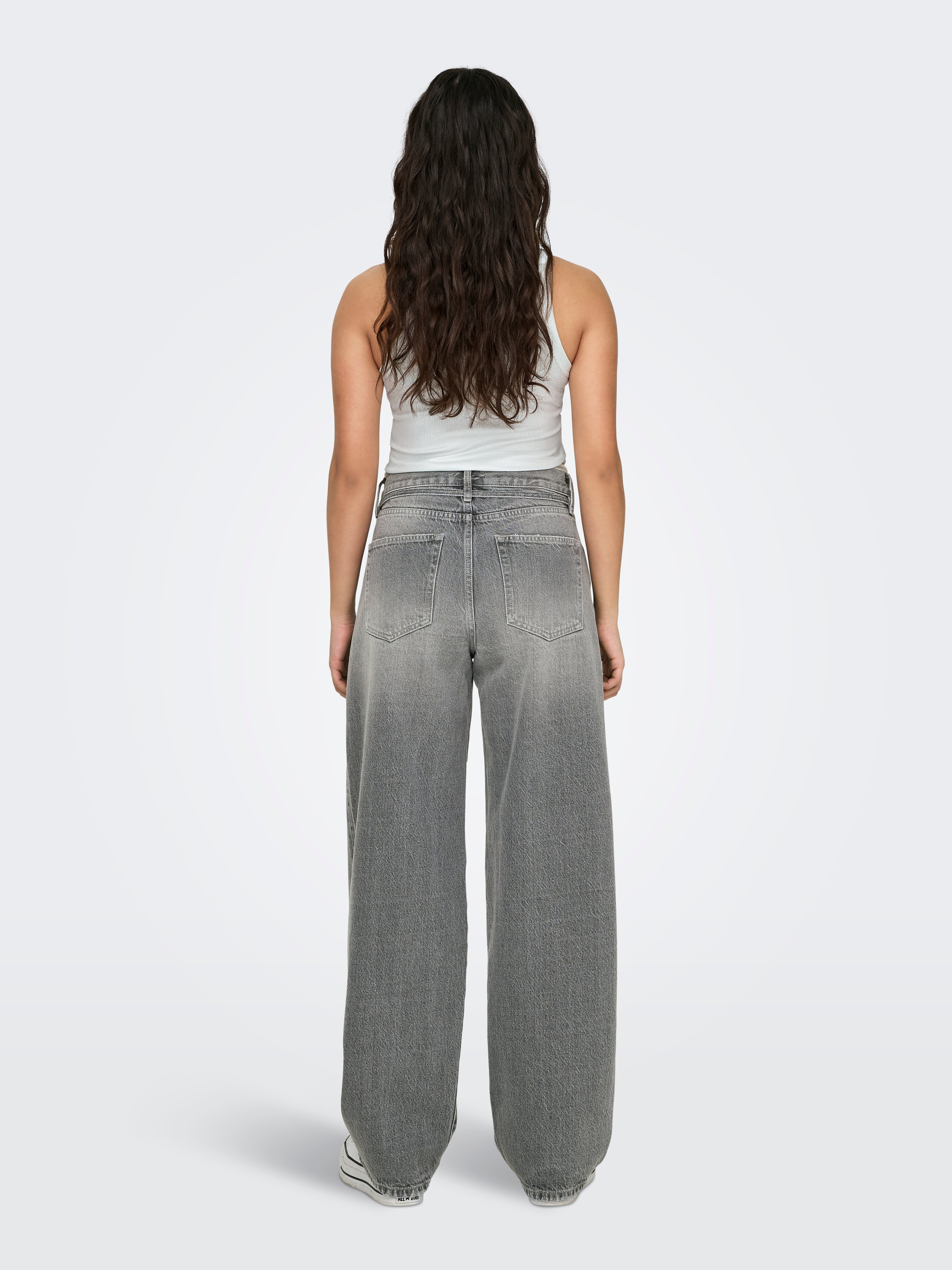 ONLGIANNA Mittlere Taille Ballon Schnitt Jeans | Mittelgrau | ONLY®