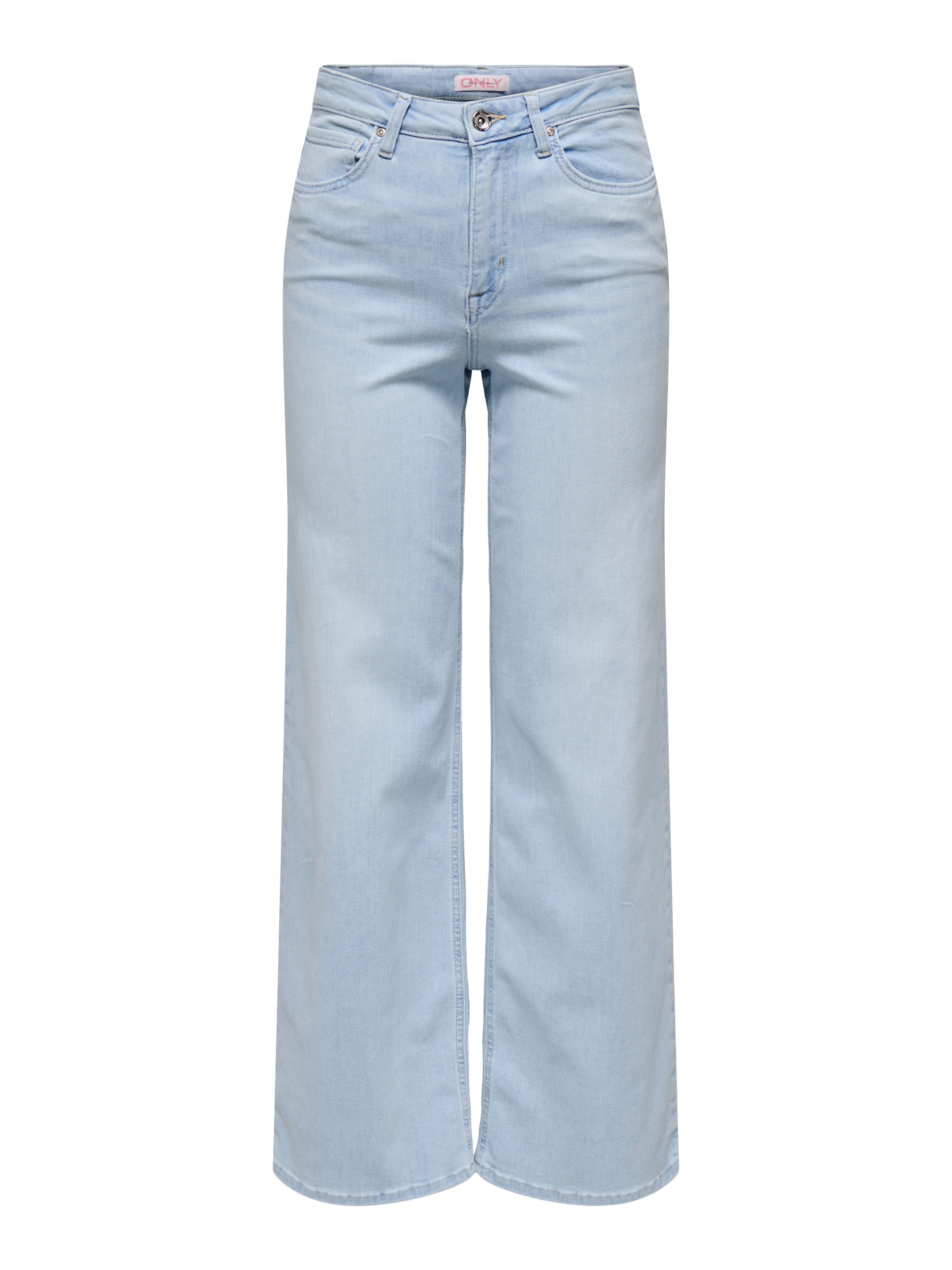 【PERSTEP】24FW★ Washed Oil Denim Pants ONLMADISON Wysoka talia Krój wide leg Jeans | Light