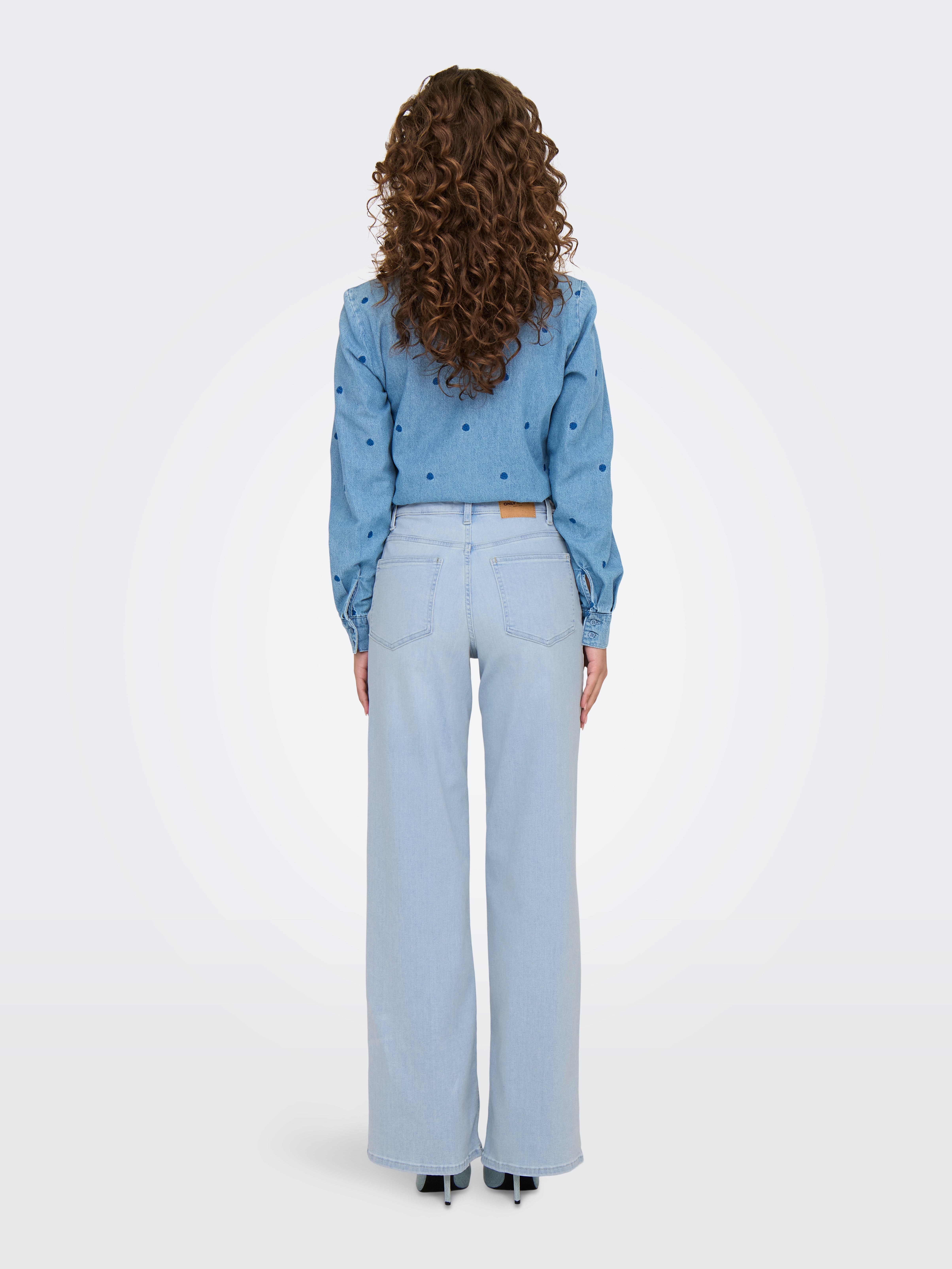 ONLMADISON High waist Wide Leg Fit Jeans | Light Turquoise