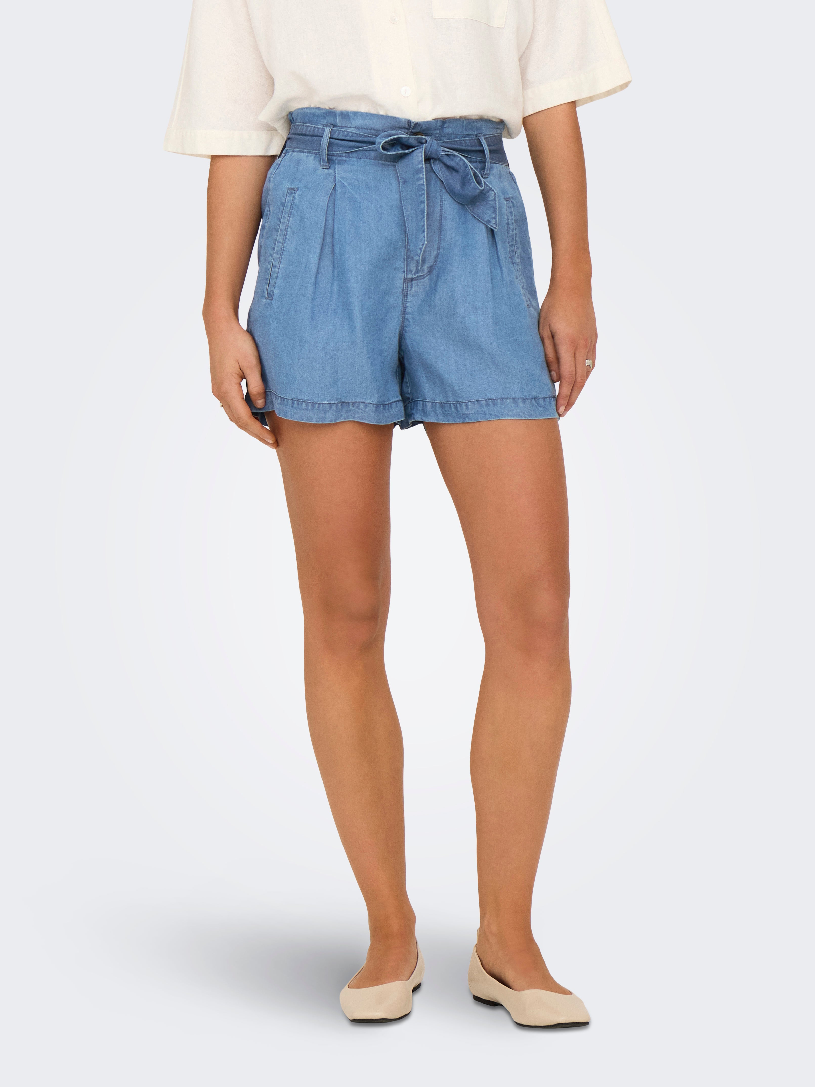 Thumbnail - Onlcharis Hohe Taille Normal Geschnitten Shorts