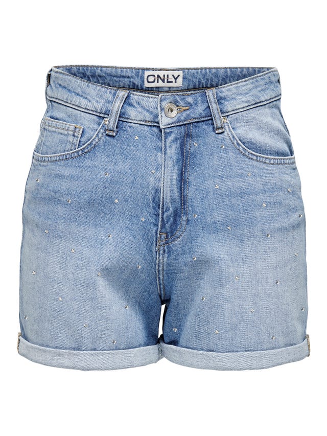 ONLY Denim shorts with rhinestones - 15338323
