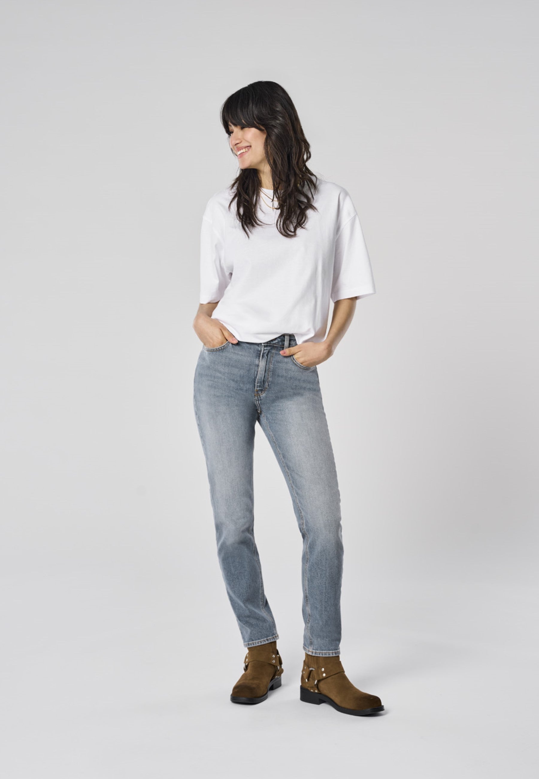 Onlemily Hohe Taille Gerade Geschnitten Jeans