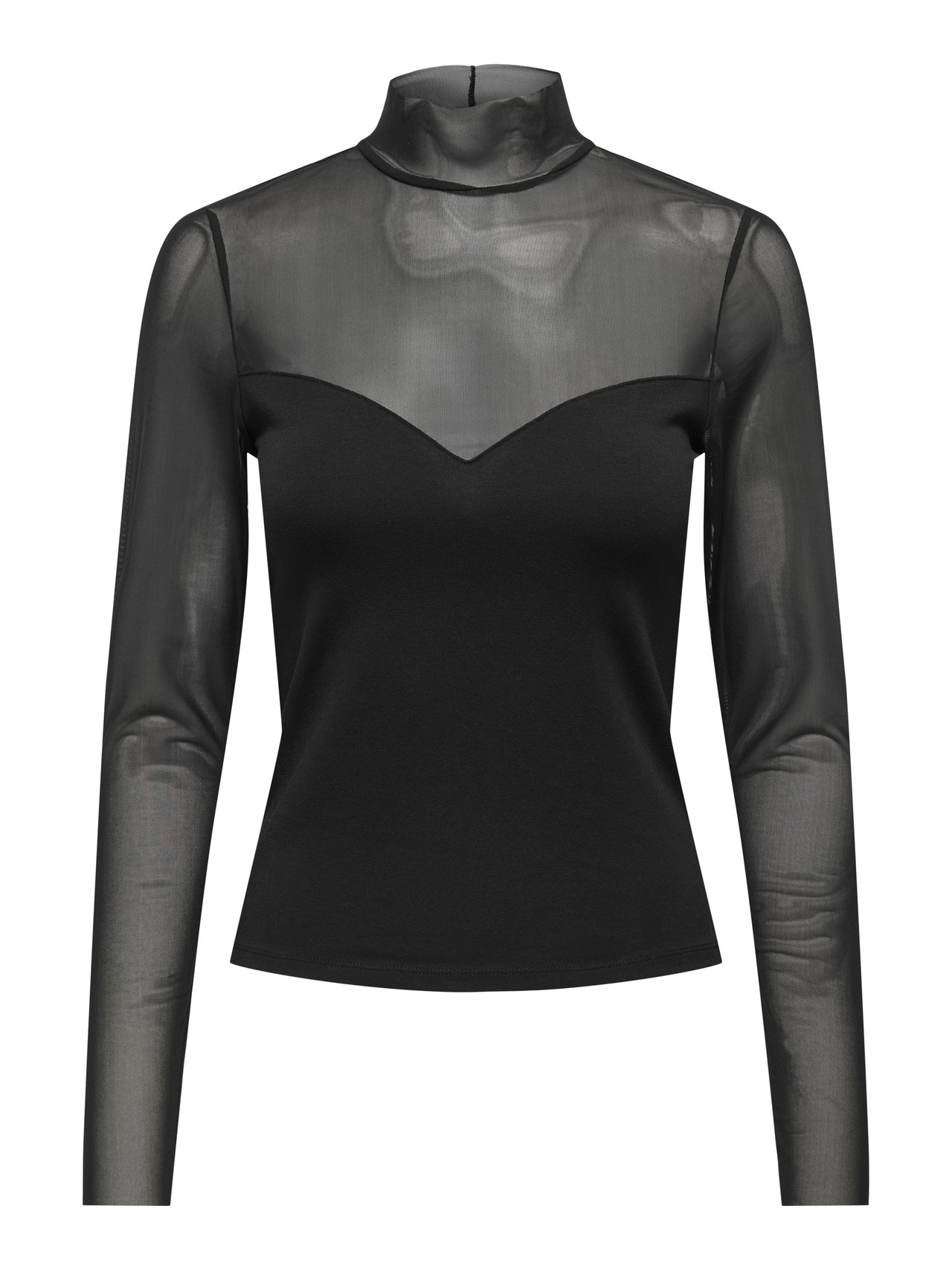 ONLY Tavapärane lõige Kõrge kaelus Top -Black - 15338341