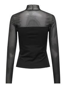 ONLY Tavapärane lõige Kõrge kaelus Top -Black - 15338341