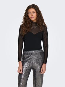 ONLY Tavapärane lõige Kõrge kaelus Top -Black - 15338341