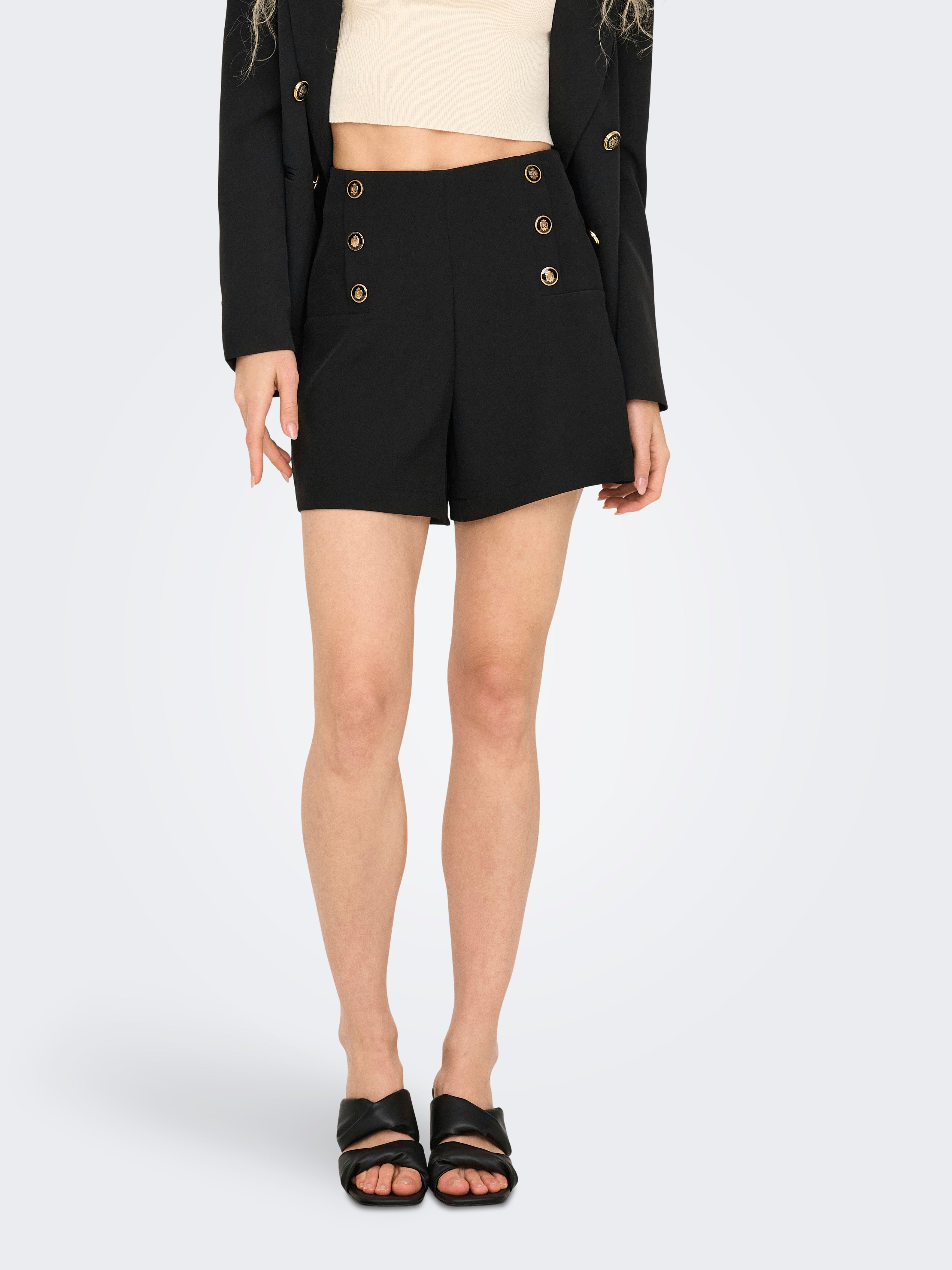 Onlelly Hohe Taille Normal Geschnitten Shorts
