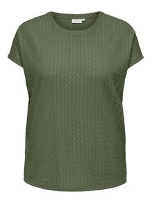 ONLY Curvy o-neck t-shirt -Four Leaf Clover - 15338356