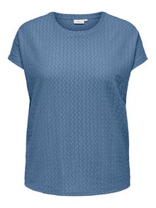 ONLY Regular Fit Round Neck Top -Coronet Blue - 15338356