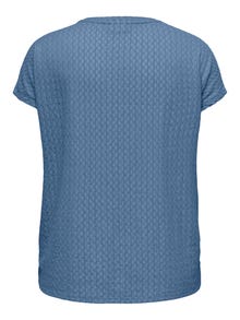 ONLY Curvy o-neck t-shirt -Coronet Blue - 15338356