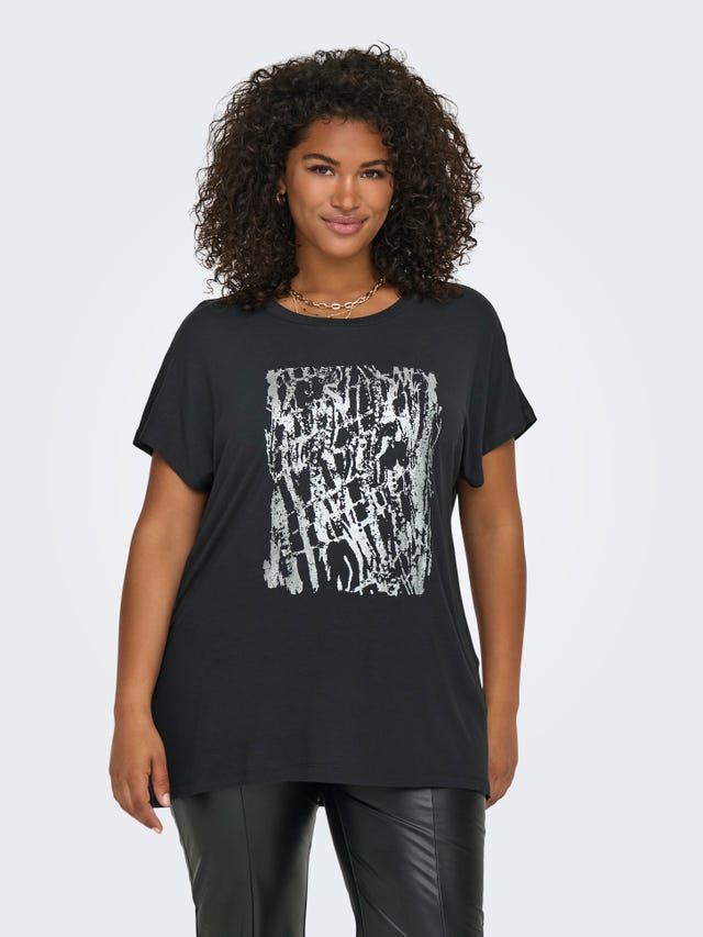 ONLY Curvy printet t-shirt - 15338360