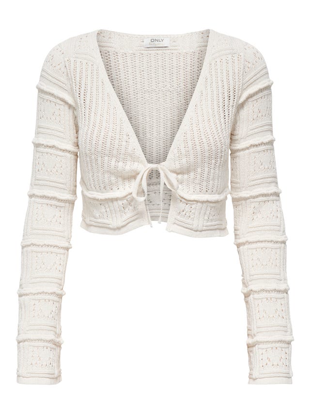 ONLY Knitted cardigan with tie string - 15338478