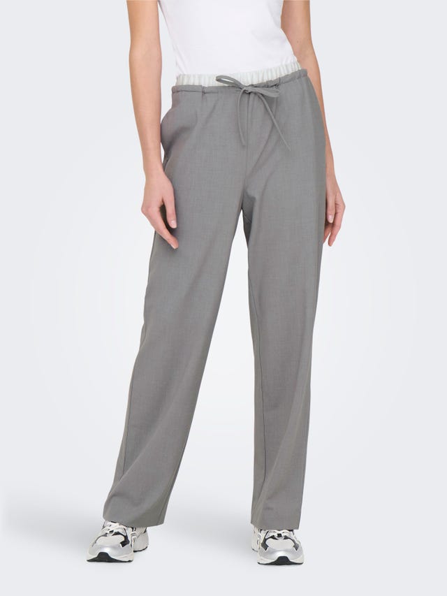 ONLY Straight Fit High waist Trousers - 15338509