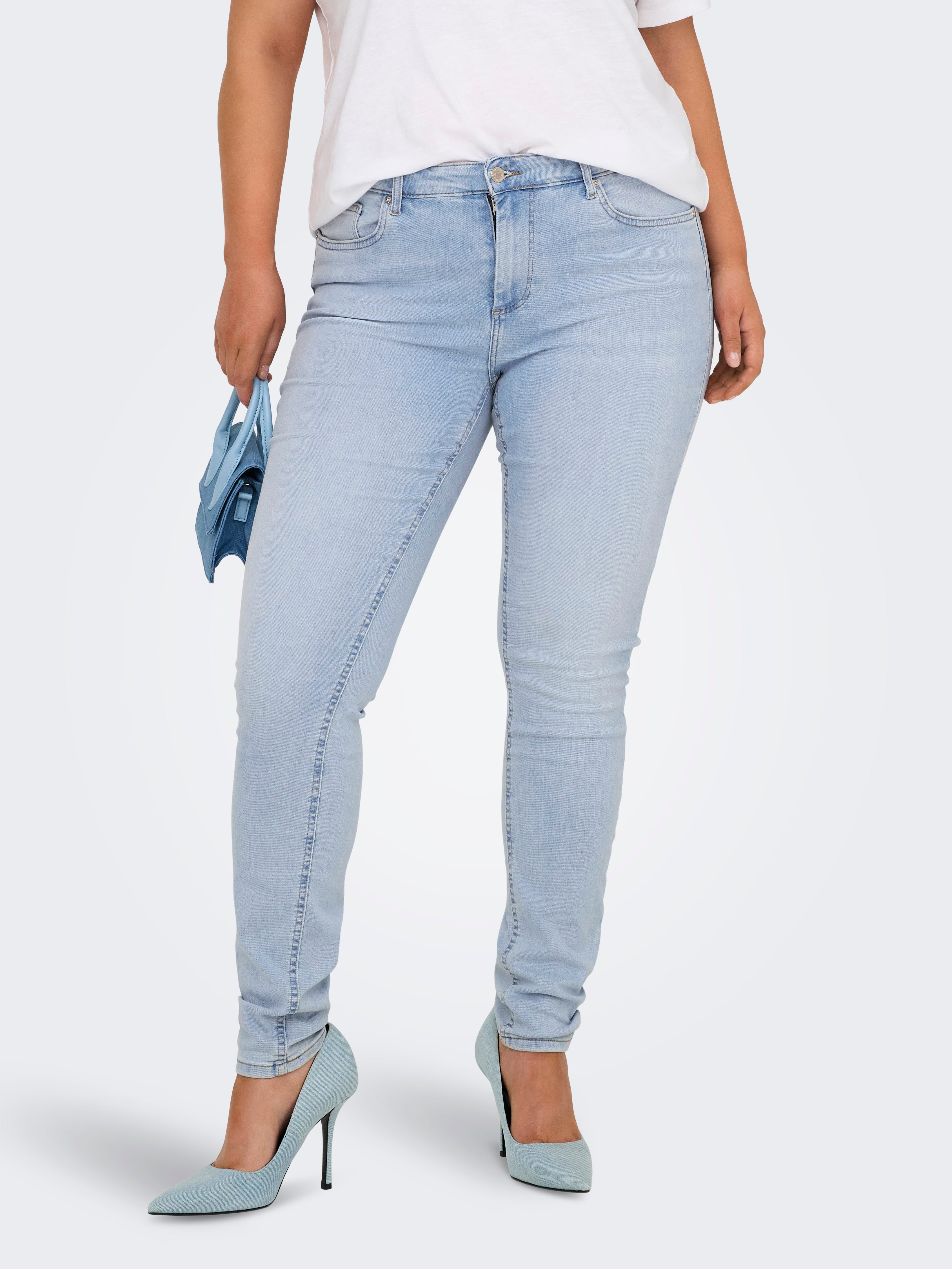 Carwilly Mittlere Taille Skinny Fit Jeans