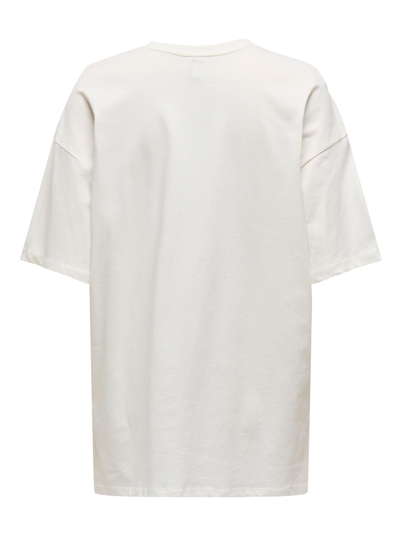 ONLY Camisetas Corte oversized Cuello redondo Hombros caídos -Cloud Dancer - 15338540