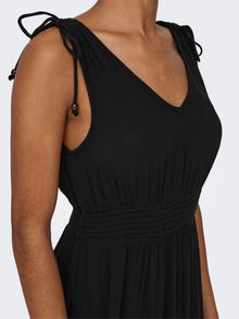 ONLY Vestido midi Corte regular Cuello en V -Black - 15338545