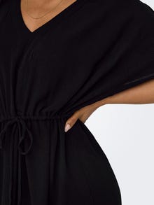 ONLY Kort kjole med v-hals -Black - 15338549